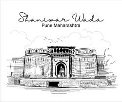 Shaniwar Wada, Wedding Set Design, Trees Art Drawing, Bride Fashion Illustration, Travel Sketching, Masters Thesis, Themed Journal, Wall Texture Design, City Scape