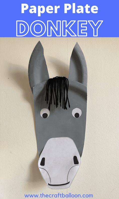 Donkey Crafts For Kids, Donkey Crafts, Donkey Craft, Donkey Mask, Art And Craft Activities, Paper Plate Animals, Crab Crafts, Craft Recipes, Animal Craft