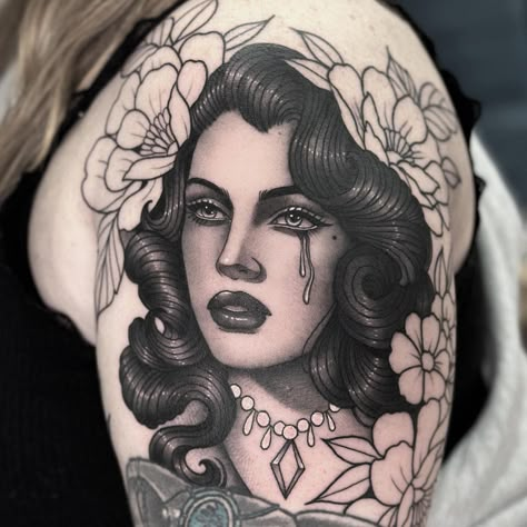 ✧ Luna Lucero ✧ on Instagram: “Super fun one I started yesterday on my hairstylist @katehairpro ! Go check out her amazing work! Thank you Kate I can’t wait to finish…” Neoclassical Tattoo, American Classic Tattoo, Hairstylist Tattoos, Traditional Tattoo Woman, Tattoo Sleeve Filler, Face Tattoos For Women, American Traditional Tattoo Ideas, Traditional Tattoo Ideas, Movie Tattoos