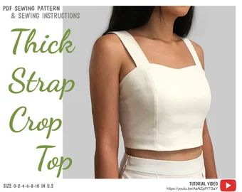 Crop Tank Top Sewing Pattern, Linen Top Pattern, Top Pattern Sewing, Tank Top Sewing Pattern, Crop Top Sewing Pattern, Crop Top Pattern, Tank Top Pattern, Printable Sewing Patterns, S Letter