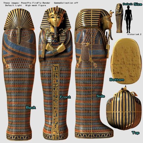 Tutankhamun sarcophagus 3D reference | Tutankhamun reference ... King Tut Sarcophagus, Ancient Egypt Projects, Historical Pics, Egypt Project, Egypt Concept Art, Egypt Ancient, Kemet Egypt, 3d Reference, Ancient Egyptian Artifacts