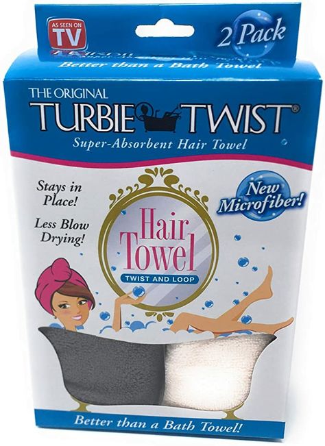 2 pack #ad #hair #curls Turbie Twist, Microfiber Hair Towel, Blow Hair, Hair Towel Wrap, Wavy Curls, Hair Drying, Hair Turban, Towel Wrap, Hair Towel