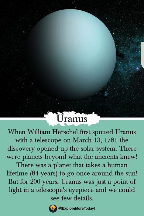 Amazing Facts About Uranus Astrology Planets, Fact Of The Day, Daily Facts, Did You Know Facts, Real Facts, Telescopes, Knowledge Is Power, Amazing Facts, True Facts