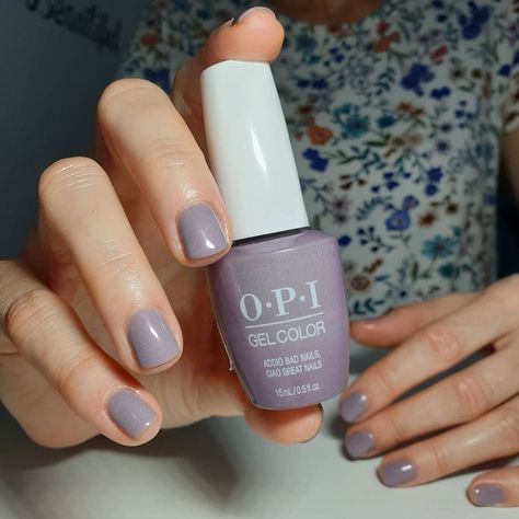 OPI’s Instagram profile post: “The shade name says it all 💅 #AddioBadNailsCiaoGreatNails Check out our link in bio to learn more about this shimmery purple 💜  by:…” Purple Nails Opi, Purple Opi Nail Polish, Opi Gel Polish Colors, Opi Gel Nail Polish, Purple Gel Nails, Opi Fall, Bad Nails, Opi Gel Nails, Pedicure Designs Toenails