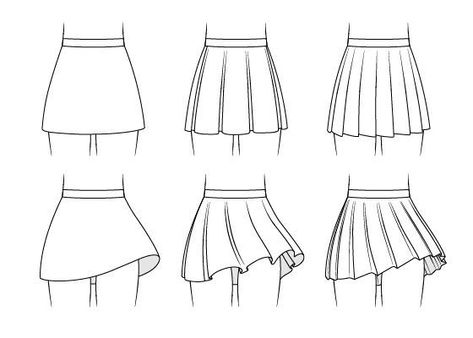 Anime Skirts, Fashion Illustrations Techniques, Clothing Sketches, Fashion Drawing Sketches, Fashion Drawing Tutorial, How To Draw Anime, Dress Design Drawing, Fashion Illustration Sketches Dresses, Drawings Tutorials