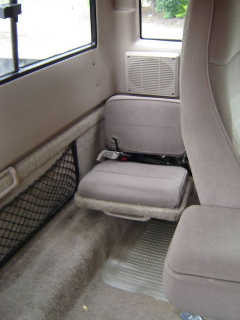 side facing jump seats Jump Seats, Ford Truck, Childhood Memories, Rv, Car Seats, Jeep, Siding, Home Improvement, Trucks