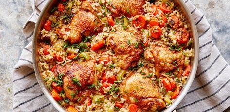 The Best Chicken and Rice by Food Network Kitchen Comfort Dinner, Easy Rice, Fresh Oregano, Best Chicken, Chicken And Rice, Rice Casserole, Juicy Chicken, Rice Dishes, Rice Recipes