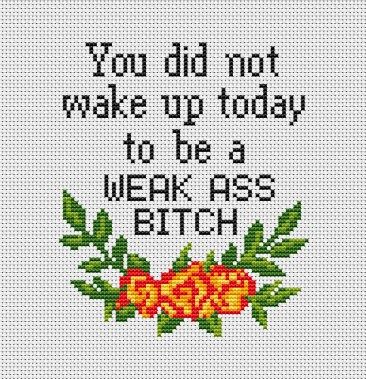 Subversive Cross Stitch Patterns Free, Sarcastic Motivational Quotes, Inappropriate Cross Stitch, Sarcastic Cross Stitch, Sassy Cross Stitch, Subversive Cross Stitches, Subversive Cross Stitch Patterns, Team Quotes, Funny Motivational Quotes