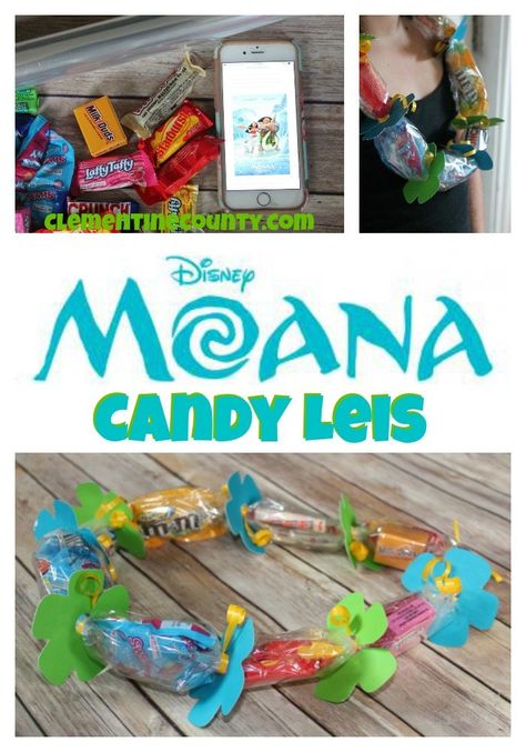 Moana Party Favors, Candy Leis, Creative Birthday Party Ideas, Moana Party Ideas, Moana Birthday Party Theme, Moana Theme Birthday, Candy Lei, Stitch Party, Moana Themed Party