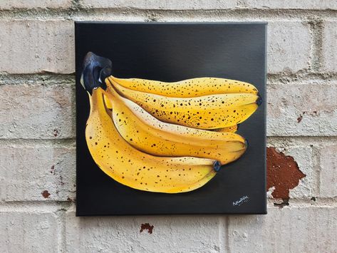 Buy it on Etsy....just click the image #paintingforsale #bananapainting #buypaintings #fruitpainting #yellowpainting #acrylicpainting #smallpainting #buysmallpaintings #buypaintingsoncanvas #banana #paintingsforkitchen Mango Paintings Acrylic, Banana Painting Watercolor, Banana Painting Acrylic, Banana Tree Painting Acrylic, Banana Artwork, Banana Painting, Fruit Painting, Yellow Painting, Simple Beauty