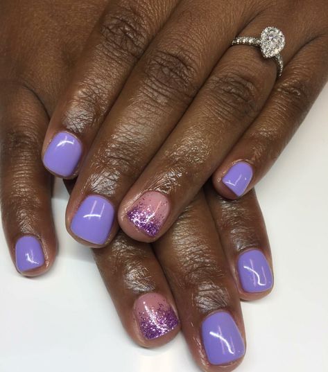 Purple Manicure Ideas, Short Purple Nail Designs, Purple Nails Designs, Purple Gel Nails, Kids Nail Designs, Purple Glitter Nails, Nyc Nails, Natural Nail Designs, 2024 Nails