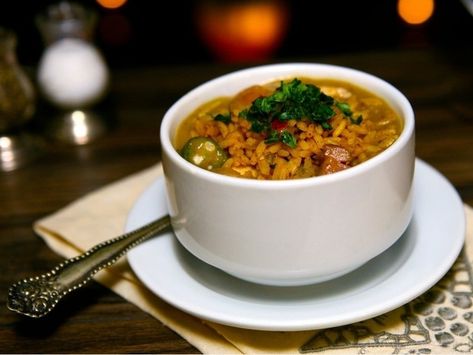 Daily Dose Of Disney: Gumbo Recipe Ultimate Comfort Food | Patch Louisiana Rice, Tasso Ham, Stew With Chicken, Chicken Andouille Sausage, Chicken Gumbo Soup, Andouille Sausage Gumbo, Gumbo Recipe Sausage, Cajun Rice, Okra And Tomatoes