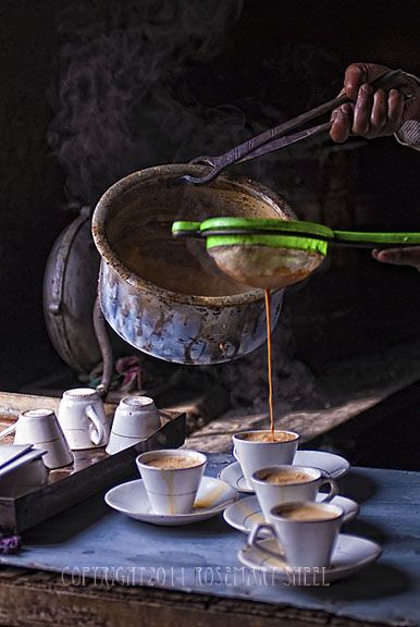 Tea Time in the Village, Tibet. Stunning, but I don't think the tray on the left is necessary Indian Tea, Tea Culture, Chai Tea, Tea Art, Tea Ceremony, High Tea, Tea Room, The Village, Tea Lover