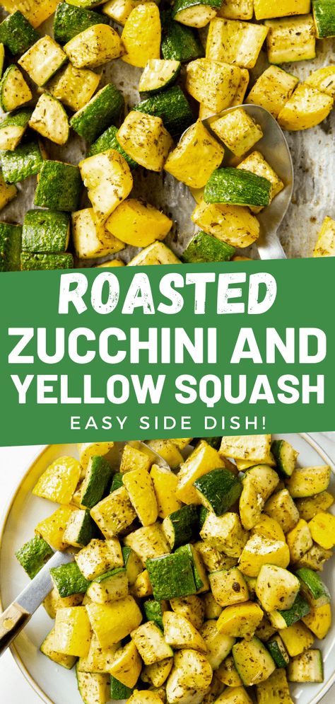 Easy Squash Recipes Yellow, Zucchini And Squash Recipes Baked, Squash And Zucchini Recipes Oven, Mixed Squash Recipes, Zucchini Yellow Squash Recipes, Yellow Squash And Zucchini Recipes, Oven Roasted Zucchini And Squash, Roasted Zucchini And Yellow Squash, Zucchini And Yellow Squash Recipes