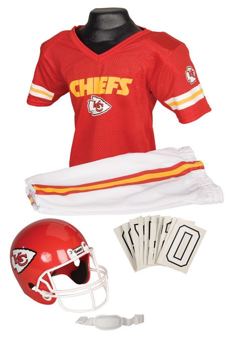 NFL Chiefs Uniform Costume Chiefs Outfit, Football Halloween Costume, Football Halloween, Football Costume, Nfl Chiefs, Nfl Uniforms, Kc Football, Uniform Costume, Sports Costume