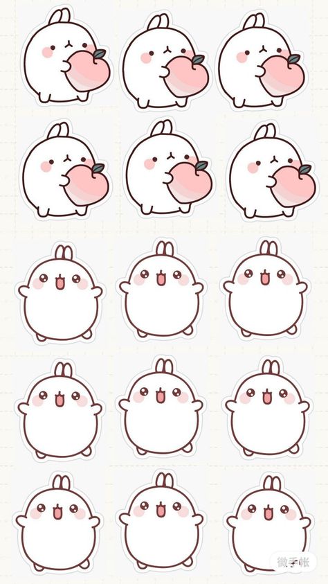 Printable stickers Cute Printable Stickers Journal Korean, Cute Bunny Stickers Printable, Cute Printable Stickers Journal Kawaii, Molang Stickers Printable, Cute Stickers Printable Kawaii Planners, Printable Sticker Sheet Aesthetic, Cute Printable Stickers Bunny, Kawaii Sticker Sheet Printable, Cute Kawaii Stickers Diy