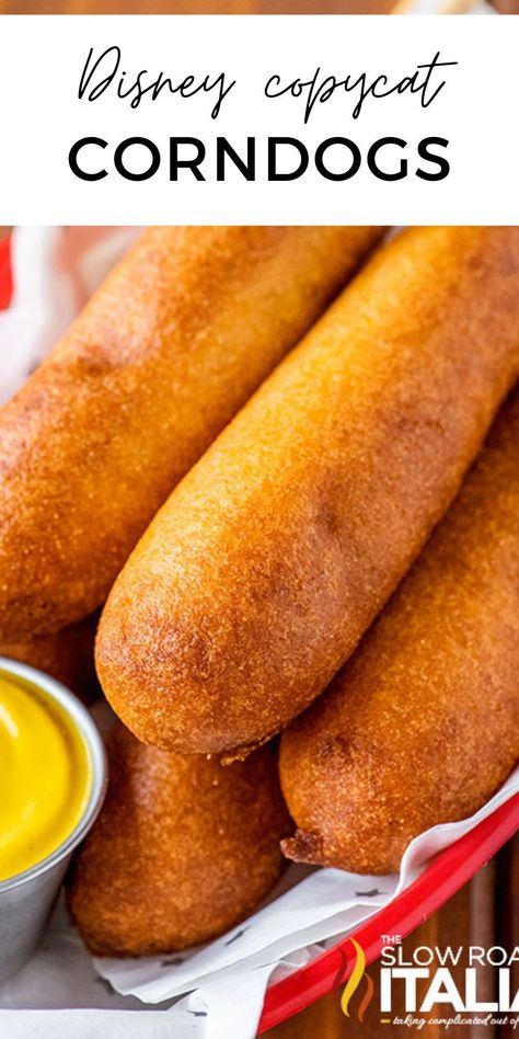 Corndogs With Jiffy, Homemade Corndogs Easy, Best Corndog Recipe, Homemade Corn Dogs, Penn Station Fries, Food Truck Foods, Corn Dogs Recipe, Homemade Corndog Recipe, Carnival Food Recipes