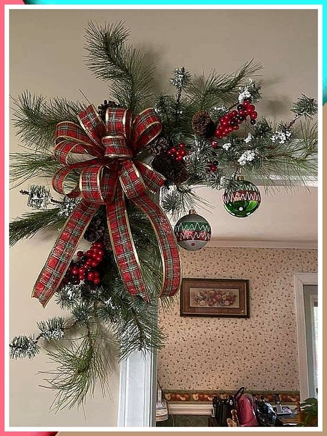 Christmas Entryway Table Decor - Found what you are looking for? Act now while there are still time - Click to buy. Amazing Home, Christmas Decor Ideas, Christmas Wreath, Christmas Decor, Decor Ideas, Wreath, Ceiling, Christmas, Home Decor