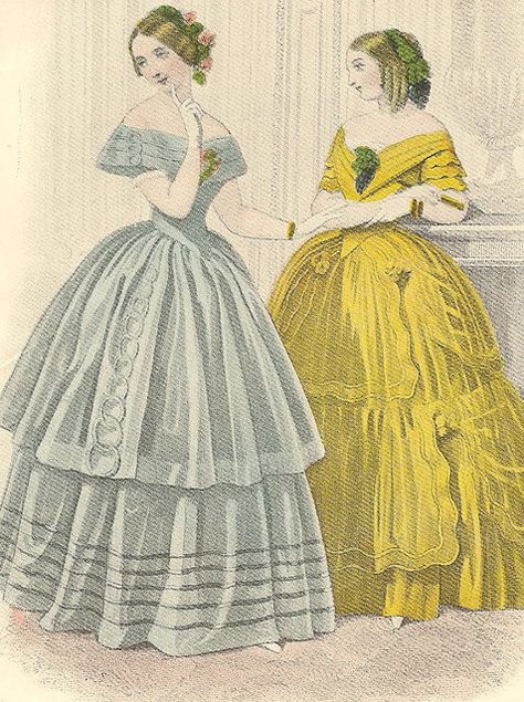 1850 Fashion | 1850's fashion | Flickr - Photo Sharing! 1850 Dress, 1850 Fashion, 1850s Dress, 1850s Fashion, Victorian Era Fashion, 1860 Fashion, Period Pieces, Victorian Hairstyles, Era Fashion