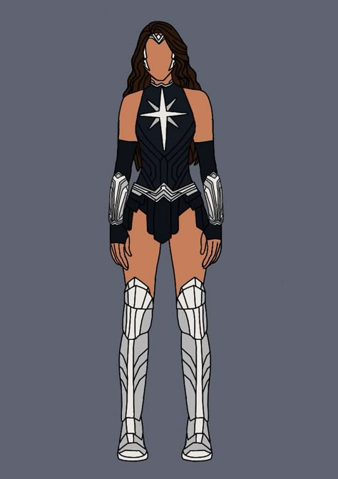 Wonder Woman Redesign Suit, Super Hero Outfits Design, Superhero Uniform Design, Protective Poses Drawing, Superhero Costume Ideas For Women, X Men Suit Design, Super Suits Female Design, Marvel Suits Design Female, Female Hero Costumes