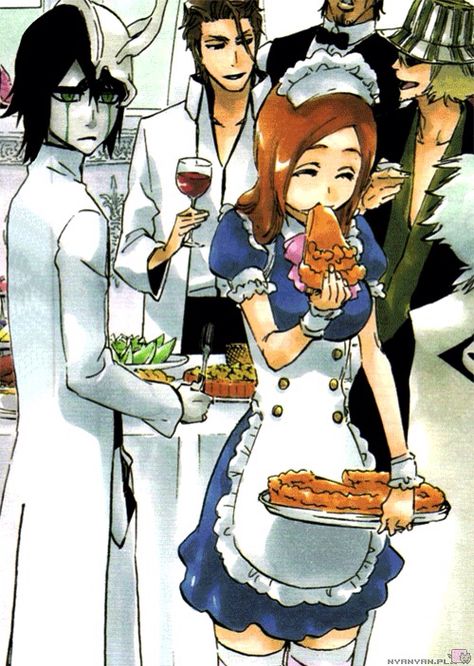 Oooohhhhh....Ulquiorra x Orihime.... I still don't see the ship Orihime Bleach, Ichigo Kurosaki Wallpaper, Ulquiorra Schiffer, Ulquiorra And Orihime, Bleach Orihime, Aizen Sousuke, Kuchiki Byakuya, Bleach Funny, Ulquiorra Cifer