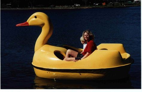 Duck Paddleboat Rubber Duck Theme, Swan Boat, Pedal Boats, Pedal Boat, Duck Boat, Backyard Play, Yellow Duck, Early Bird, Swing Set