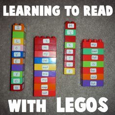 Sight Word Legos, Learn Sight Words, Sight Word Fun, Used Legos, Kids Activities At Home, Sounding Out Words, Mega Blocks, Learning Sight Words, Baby Play Activities