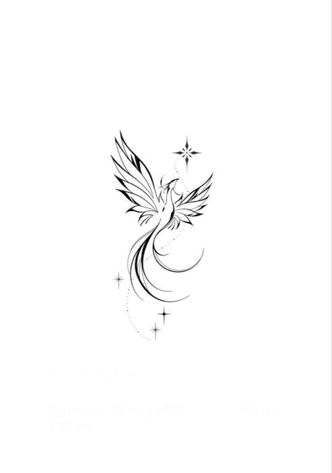 Wrist Phoenix Tattoo, Phoenix Calf Tattoos For Women, Phoenix Tattoo Women Feminine, Tattos Ideas Minimalista, Phoenix Tattoo Line Art, Phoenix Tattoo Harry Potter, Phoenix Tattoo Wrist, Phoenix Tatoos Woman, Fenix Bird Tattoo