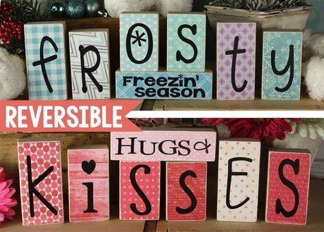 Craft Group Ideas for Christmas | Thoughts in Vinyl Craft Group Ideas, Super Saturday Crafts, Board Crafts, Fun Winter Crafts, Christmas Thoughts, Jenga Blocks, Wood Block Crafts, Super Saturday, Group Ideas