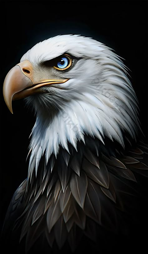 American Eagle Art, Bald Eagle Photography, Wild Eagle, Tattoo Perna, Eagle Artwork, Aigle Royal, Red Eagle, Eagle Face, Wild Animal Wallpaper