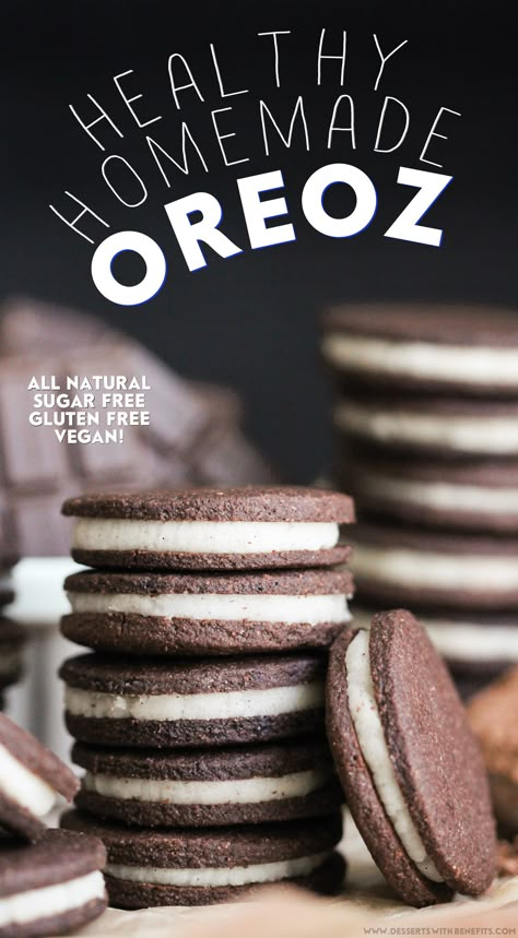 Homemade Oreos Recipe, Vegan Oreos, Homemade Oreos, Weight Watcher Desserts, Coconut Dessert, Overnight Oat, Healthy Vegan Desserts, Brownie Desserts, Oreo Recipes