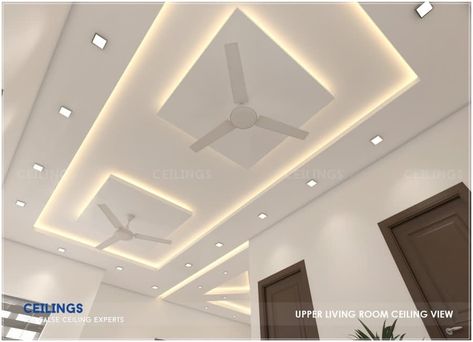 Gallery - False Ceiling Designs by Expert Professionals | CEILINGS False Ceiling 2 Fans, Rectangular Ceiling Design, Morden Pop Design Ceiling Hall, Pop Design For Rectangular Hall, Latest Hall Fall Ceiling Designs 2023, Latest False Ceiling Design Living Room, Profile Pop Design, Modern Pop Design For Hall With 2 Fans, False Ceiling Living Room With 2 Fans