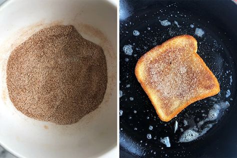 Post Image Cinnamon Toast Recipe, Pan Fried Bread, Nostalgic Food, Cinnamon Toast Crunch, Cinnamon Toast, Cooking Light, Toast Recipes, Bread Pudding, Sweets Treats