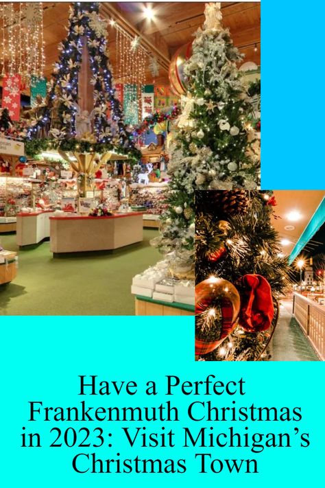 🎅🏻🎄❄️Looking to a visit a cool Christmas destination in Michigan to rev up your holiday spirit? Look no further than Frankenmuth, Michigan, where it’s the Christmas season all year-round, and even more Christmas-y during the holiday season!🎅🏻🎄❄️ Frankenmuth Michigan Christmas, Christmas Michigan, Michigan Crafts, Michigan Christmas, Twinkling Christmas Lights, Things To Do In Michigan, Christmas Towns, Michigan Winter, Carriage Ride