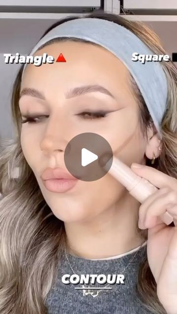 Ruby Kaur on Instagram: "Triangle vs Square contour….  Which side do you prefer???   @colorpop.cosmetics bronze stix   #makeupartist #makeuptutorial #makecontour #maketipsandtricks #facelift" Contour Triangle Face, How To Do Contour, Square Contour, Contour Hacks, Apply Contour, Step By Step Contouring, Square Face, Square Faces, March 20