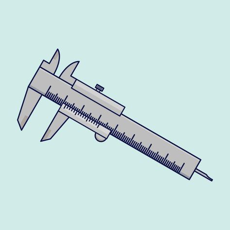 Vernier caliper icon illustration. isolated vernier caliper icon on plain background. Vector illustration Vernier Caliper, Plain Background, Plains Background, Icon Illustration, Calipers, 16 9, Vector Art, Physics, Vector Free