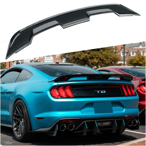 PRICES MAY VARY. Perfect Fitment: WildWell Mustang spoiler compatible with the 2015-2024 Mustang V6/V8/Shelby/GT/EcoBoost 2-Door Coupe Models. It accentuates the vehicle's natural lines and curves, enhancing its sporty and aggressive aesthetic. Unparalleled quality: Made from top-tier ABS, our Mustang Wing undergoes rigorous quality assessments. This ensures resilience, longevity, and a sleek finish, making it a top choice among Mustang enthusiasts. Superior Aerodynamics: Designed for both form Mustang Spoiler, Aggressive Aesthetic, 2024 Mustang, Mustang Gt350, Ford Mustang Ecoboost, Mustang Ecoboost, 2017 Ford Mustang, 2015 Mustang, Ford Mustang Fastback