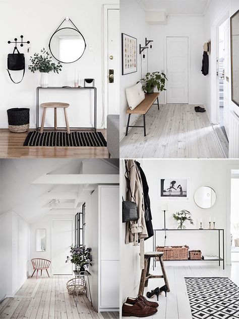 Get the Look with a Scandinavian Entrance Hall | SA Décor & Design Home Entrance Decor Scandinavian, Scandi Hallway Ideas, Scandi Foyer, Small Entrance Hall Ideas Modern, Scandinavian Foyer Entrance, Scandi Entrance Hall, Scandinavian Hallway Storage, Scandinavian Entrance, Hallway Scandinavian