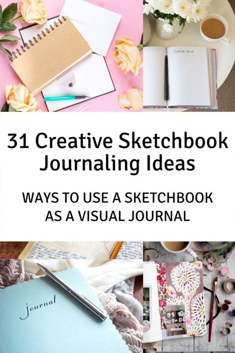 31 Creative Ways to Use a Sketchbook as a Visual Journal – YourArtPath Visual Journal Inspiration, Sketchbook Practice, Sketchbook Ideas Inspiration, Art Journal Challenge, Visual Journaling, Sketchbook Layout, Journal Challenge, Art Journal Prompts, Scrapbook Quotes