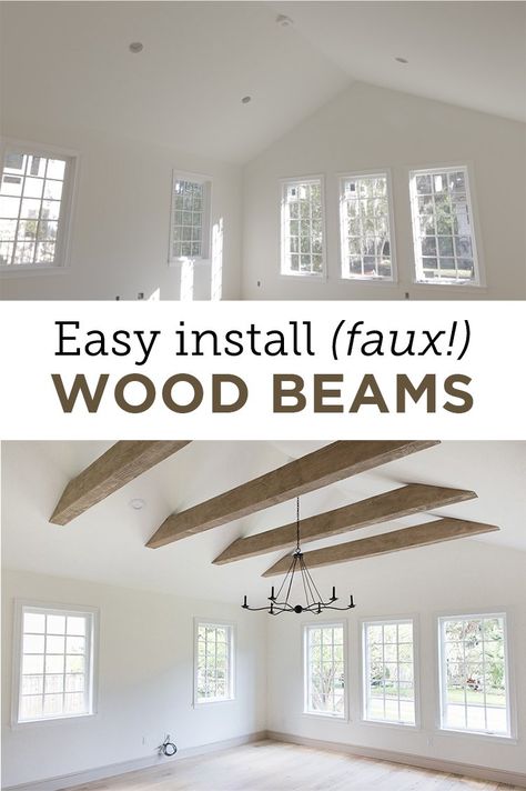 Heights House, Faux Wood Beams, Faux Beams, Up House, Wood Beams, Ceiling Beams, Design Typography, Diy Home Improvement, Faux Wood