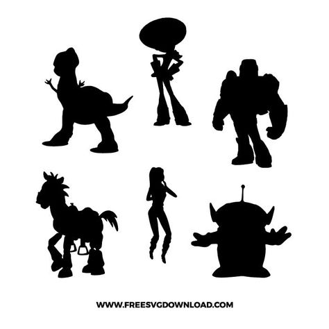 Toy Story Silhouette Svg, Toy Story Free Svg, Free Toy Story Svg Files For Cricut, Toy Story Svg Free Files For Cricut, Toy Story Svg Free, Toy Story Silhouette, Toy Story Cricut, Disney Characters Silhouettes, Toy Story Andy