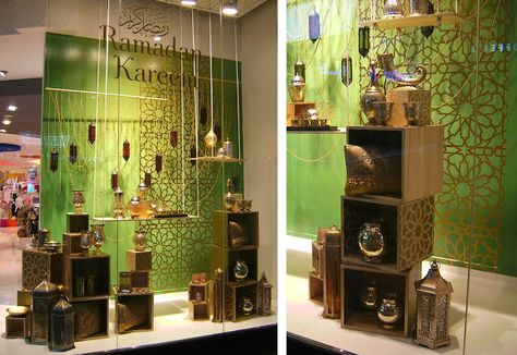 Setting the scene Ramadan Visual Merchandising, Ramadan Display Ideas, Ramadan Window Display, Ramadhan Decor, Ramadan Tent, Raya Decoration, Ramadan Theme, Eid Mubarak Decoration, Showroom Decor