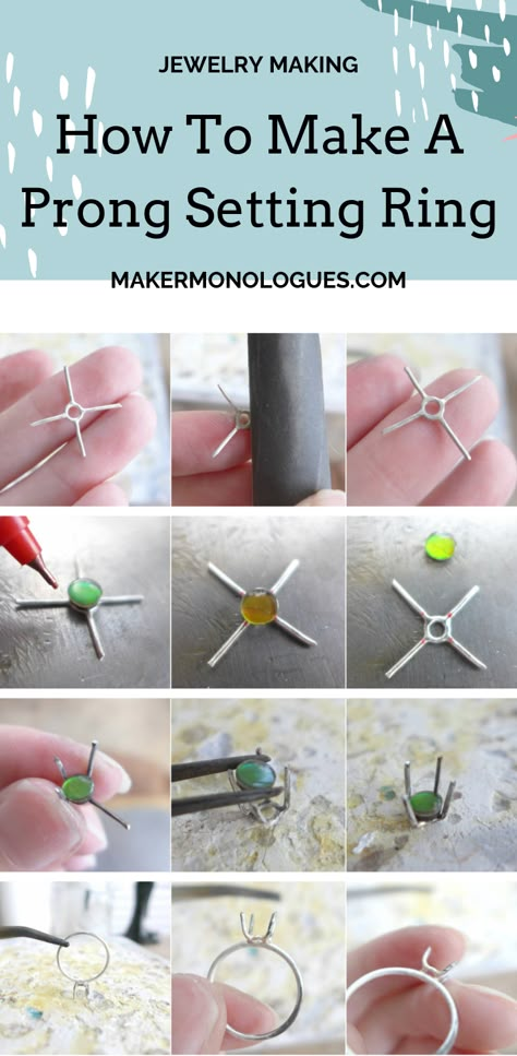 Jewelry Making Rings, Silversmithing Jewelry, Diy Jewelry To Sell, Metal Jewelry Making, Wire Wrapped Jewelry Tutorials, Handmade Jewelry Ring, Wire Jewelry Tutorial, Soldering Jewelry, Ring Making