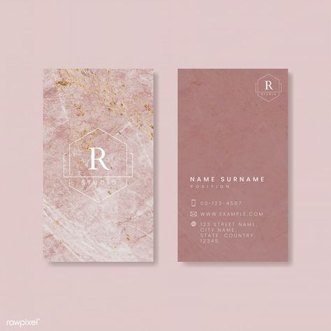 Business Card Pink, Mountain Spa, Visit Cards, Marble Card, Pink Business Card, Fake Wedding, Beautiful Business Card, Beauty Business Cards, Graphic Design Business Card