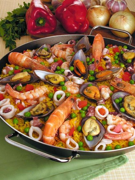 Paella Recipe, Kitchen Guide, Idee Pasto Sano, Portuguese Recipes, Chef Recipes, Fish Dishes, Seafood Recipes, Food Inspiration, Mist