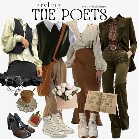 Philosopher Outfit, Adventure Academia Aesthetic, Poetcore Aesthetic Outfit, Architecture Student Aesthetic Outfits, History Major Aesthetic Outfits, Poet Outfit, Classic Academia Aesthetic Outfit, Academia Aesthetic Outfit, Dark Academia Outfits