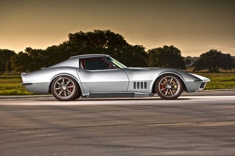 700hp Pro Touring 1968 Chevrolet Corvette is as Pretty as it is Mean Corvette Summer, C3 Corvette, Corvette C3, Chevrolet Corvette Stingray, Custom Muscle Cars, Pro Touring, Corvette Stingray, Chevy Corvette, American Cars