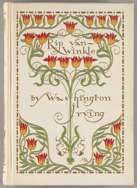 Margaret Neilson Armstrong | Rip Van Winkle | The Metropolitan Museum of Art Margaret Armstrong, The Legend Of Sleepy Hollow, Legend Of Sleepy Hollow, Rip Van Winkle, Washington Irving, Vintage Book Covers, Beautiful Book Covers, Sleepy Hollow, Book Cover Art