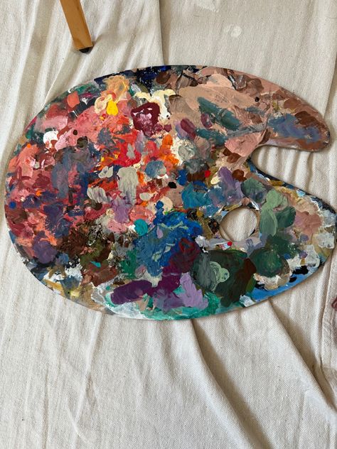 Aesthetic Paint Palette, Palette Aesthetic Paint, Painting Pallete Aesthetic, Artist Palette Drawing, Paint Palette Aesthetic, Artist Pallet Drawing, Messy Paint Palette, 12 Month Milestones, Rachel Elizabeth Dare