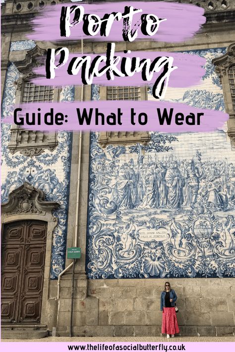 Porto Packing Guide - Helping you choose exactly what to wear in Porto in Winter/Spring & packing essentials for a perfect city break in Porto. #porto #portopackingguide #whattowearinportoinwinterspring #weekendinporto #portocitybreak #portoportugal #europe Porto Outfits Spring, Porto Outfit, Porto Portugal Outfits, Porto Fashion, City Break Outfit, Spring Packing, Packing Essentials, Spring City, Packing Guide